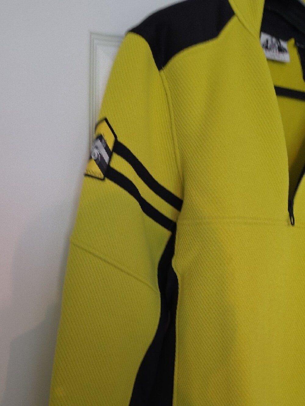 Spyder Men's Neon Yellow & Black Half-Zip Performance Fleece - Picture 3 of 4